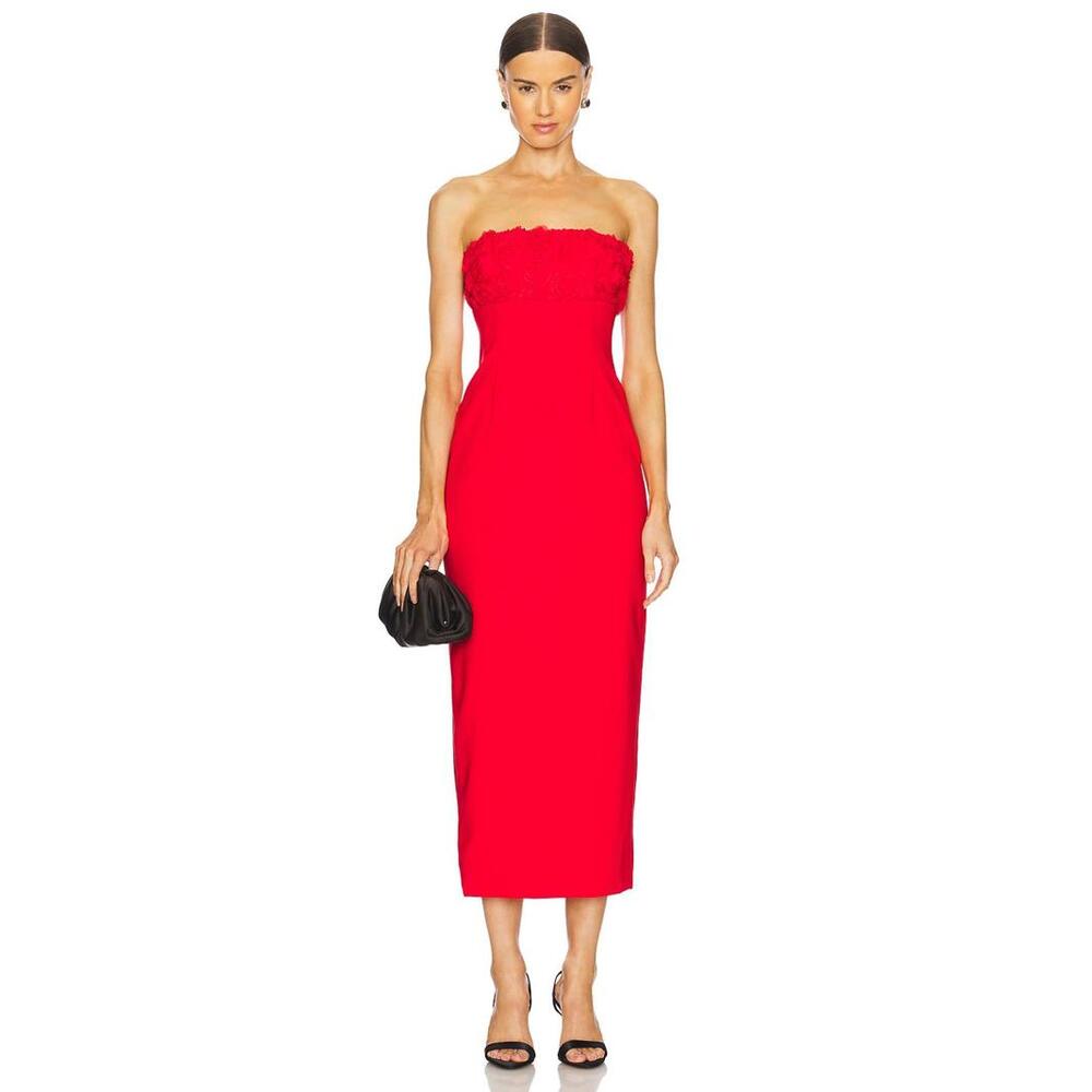 Runaway The Label Lottie Midi Dress in Red
